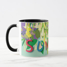 Taza flores tropicales de verano