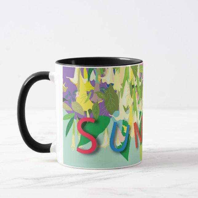 Taza flores tropicales de verano (Izquierda)