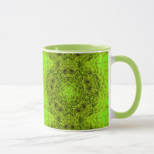 Taza FLORES VERDES DE DAHLIA Resumen Floral