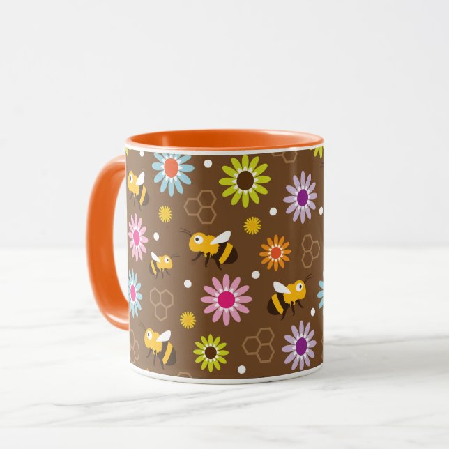 Taza Flores y abejas (Anverso izquierdo)