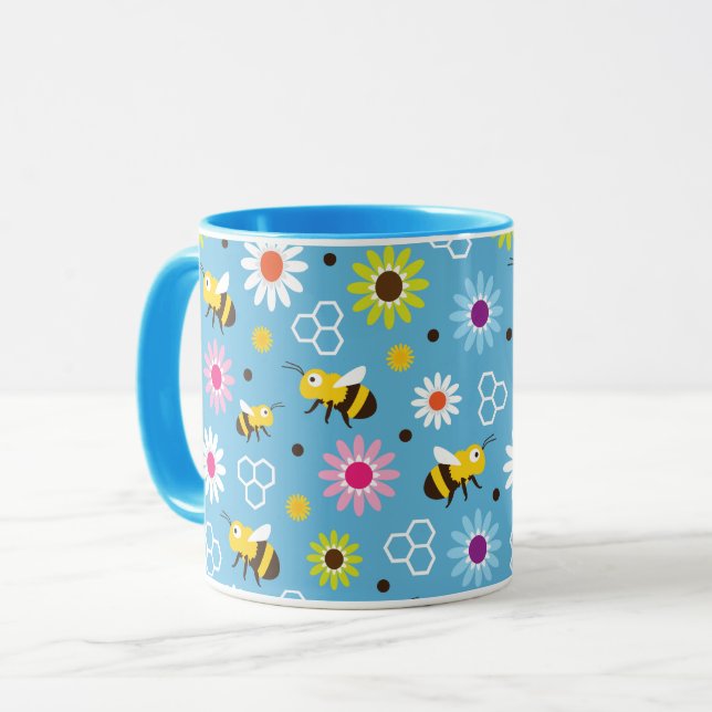 Taza Flores y abejas (Anverso izquierdo)