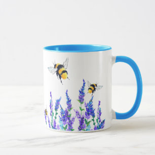 Taza Flores y abejas café Mug