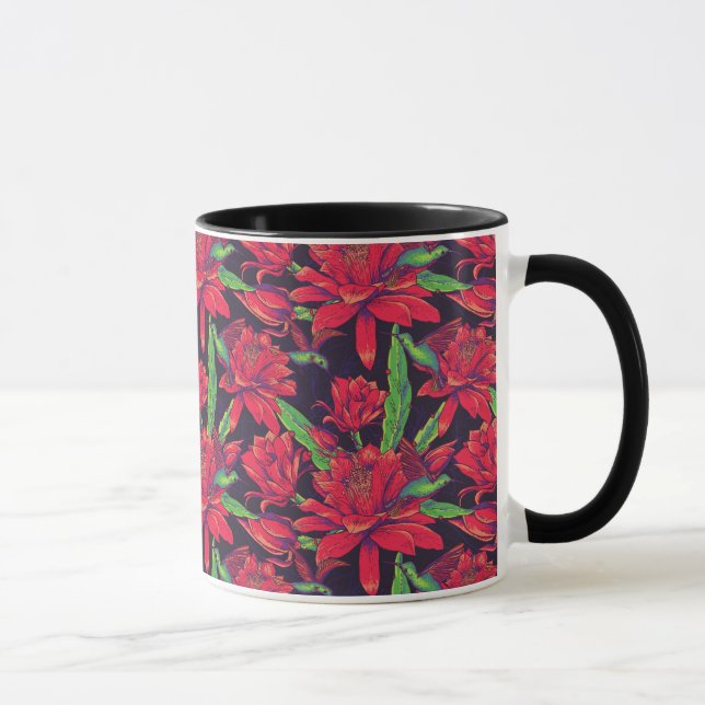 Taza Flores y colibríes (Derecha)