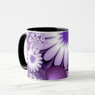 Taza Flores y Corazones Abstractos al Enamorarse Fracta