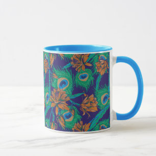 Taza Flores y plumas