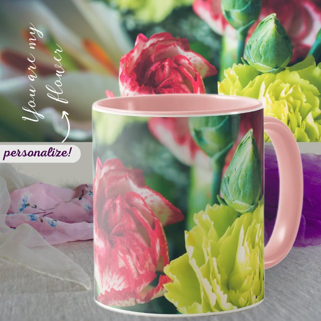 Taza Flores y ramo de colores (Subido por el creador)