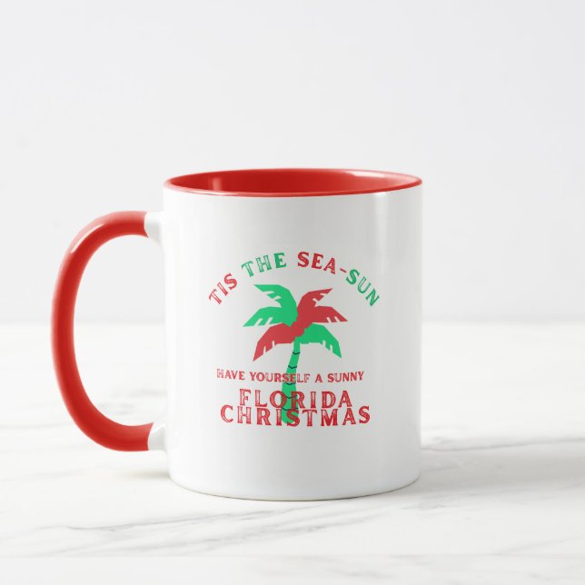 Taza Florida Christmas Coffee Mug - Tis The Sea-Sun (Izquierda)