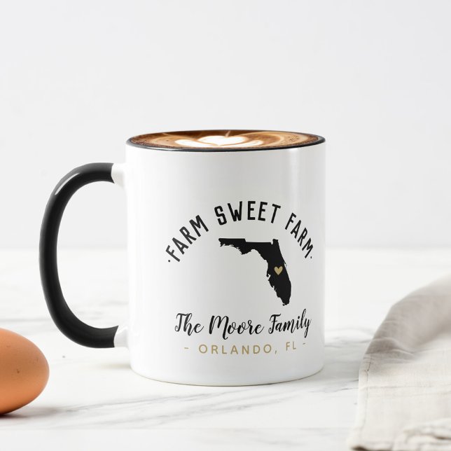Taza Florida Farm Sweet Farm Family Monogram Mug (Subido por el creador)