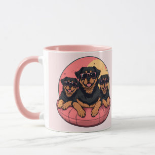 Taza Flotadores de piscina de verano para perros Rottwe
