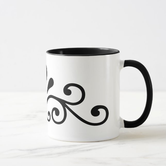 Taza Flourish black design (Derecha)
