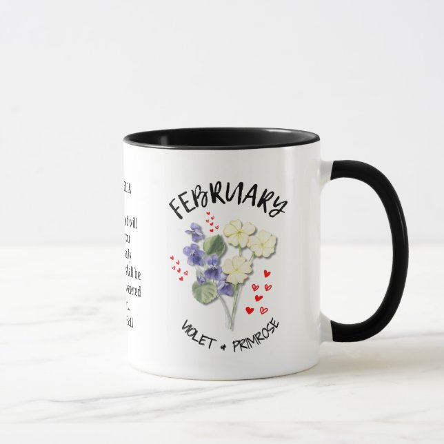 Taza Flower Flower Flower Flower Flower FEBRUARY (Derecha)