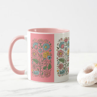 Taza flowers coffee mug