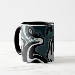 Taza Fluidez abstracta en muelles monocromos