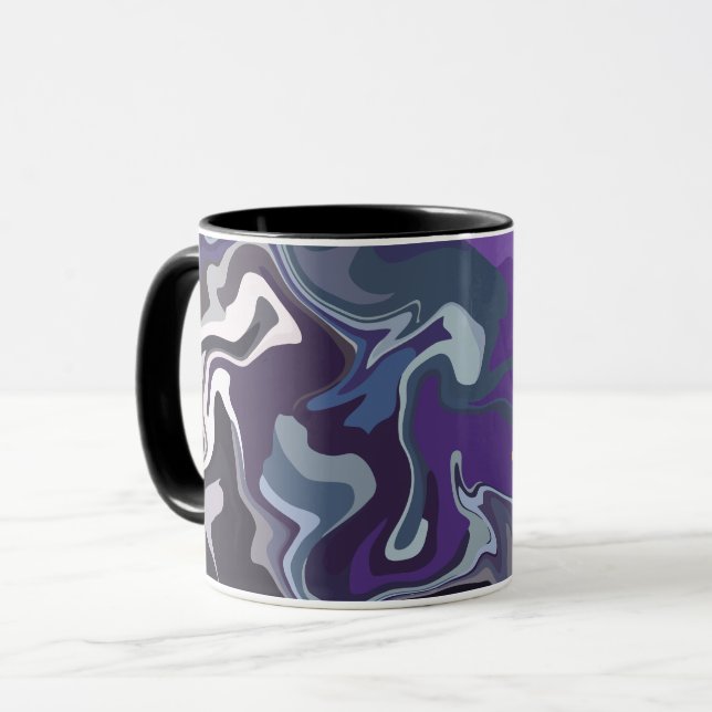 Taza Flujo abstracto de colores giratorios (Anverso izquierdo)