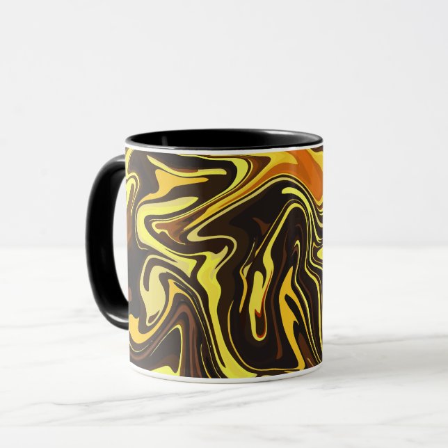 Taza Flujo abstracto de los tonos cálidos (Anverso izquierdo)
