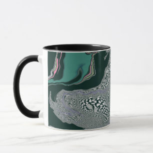 Taza "Flujo de mármol esmeralda"