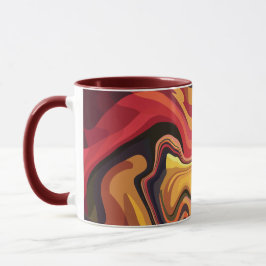 Taza Flujo de resumen amarillo, naranja y rojo vibrante