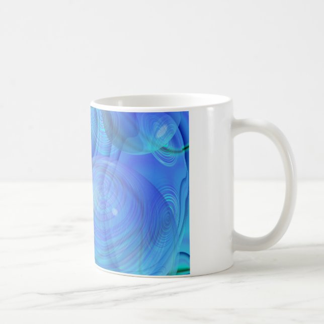 Taza Flujo interno VI - aguamarina y galaxia azul (Derecha)