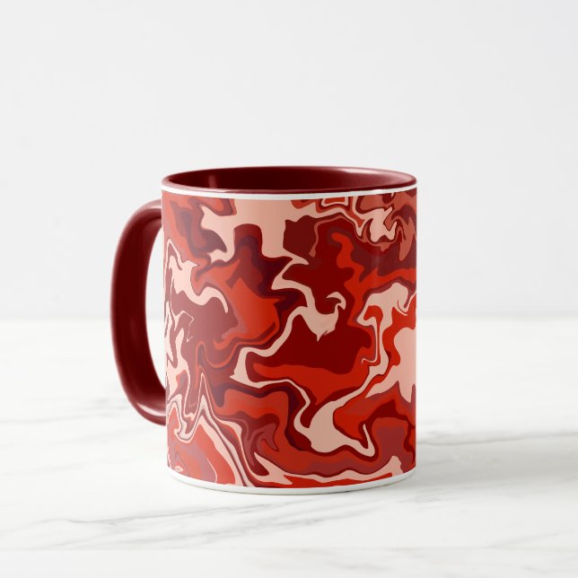 Taza Flujo Rojo Abstracto (Anverso izquierdo)