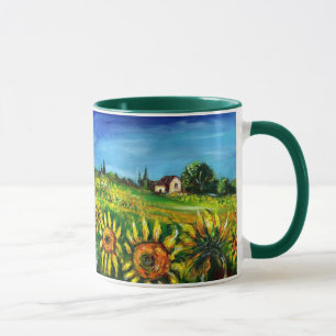 TAZA FLUJOS Y CAMPO EN LA TOSCANA