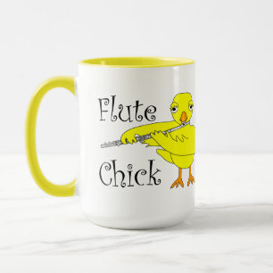 Taza Flute Chick Text