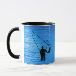 Taza Fly Fishing - fisherman in stream Personalize