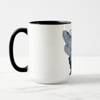 Taza Fly Free – Blue Butterfly Art Design