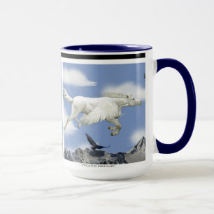 Taza Flying Pegasus & Eagles Fantasy Art Mug