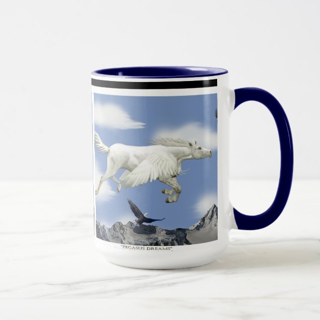 Taza Flying Pegasus & Eagles Fantasy Art Mug (Derecha)