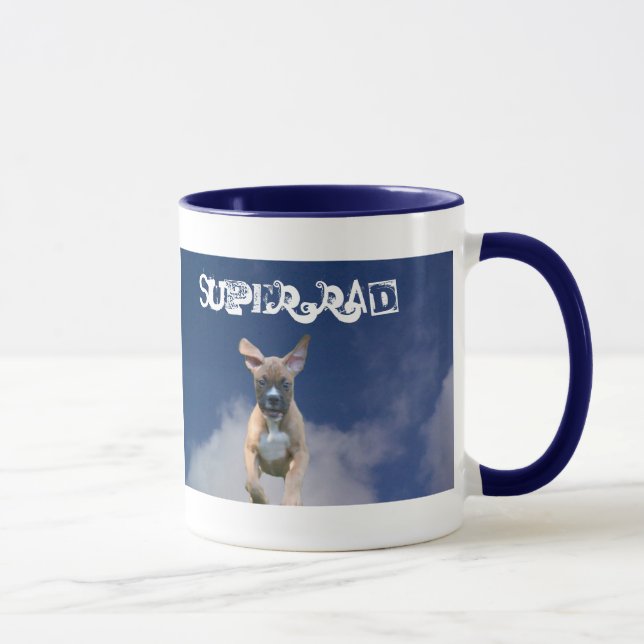 Taza ¡FlyRad, no tiene ningún miedo! ¡El Rad estupendo (Derecha)