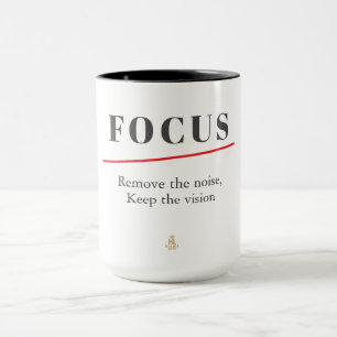 Taza FOCUS Minimalista Motivacional — Modo Limpio