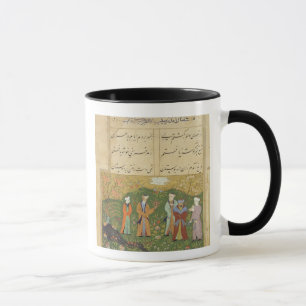 Taza Folio 39, escena del jardín de A, del 'Bustan de