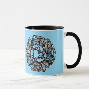 Taza Folleto de antigüedades Tres halcones William de M
