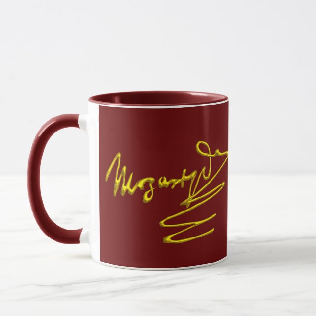 Taza FOMENTO A MOZART Gold Signature De Compositor Red (Izquierda)