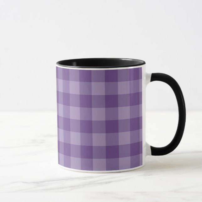 Taza Fondo a cuadros violeta (Derecha)