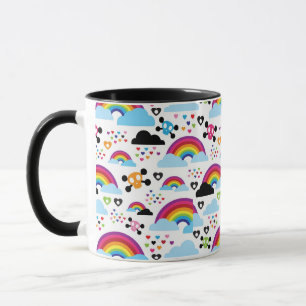 Taza Fondo adolescente del cráneo del arco iris del em