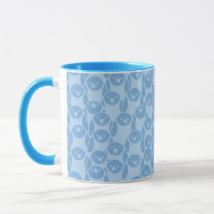 Taza Fondo azul del modelo de los pingüinos