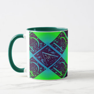 Taza Fondo azul verde del texto del padre