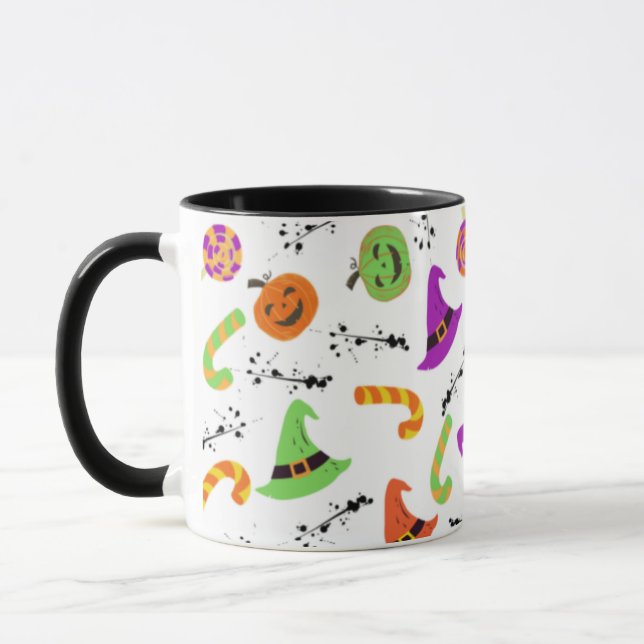 Taza Fondo blanco con motivos de Fun Halloween (Izquierda)