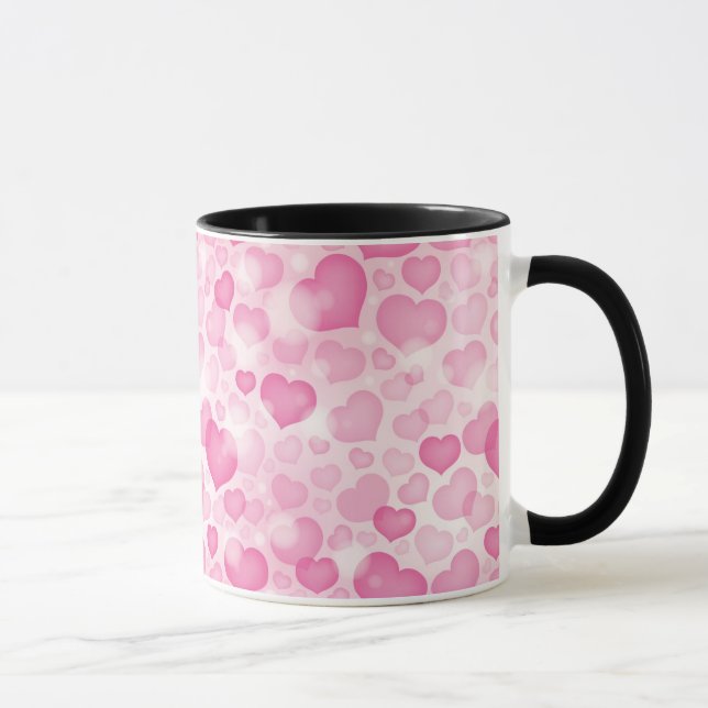 Taza Fondo con los corazones (Derecha)