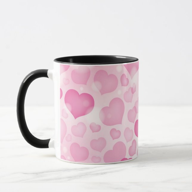 Taza Fondo con los corazones (Izquierda)
