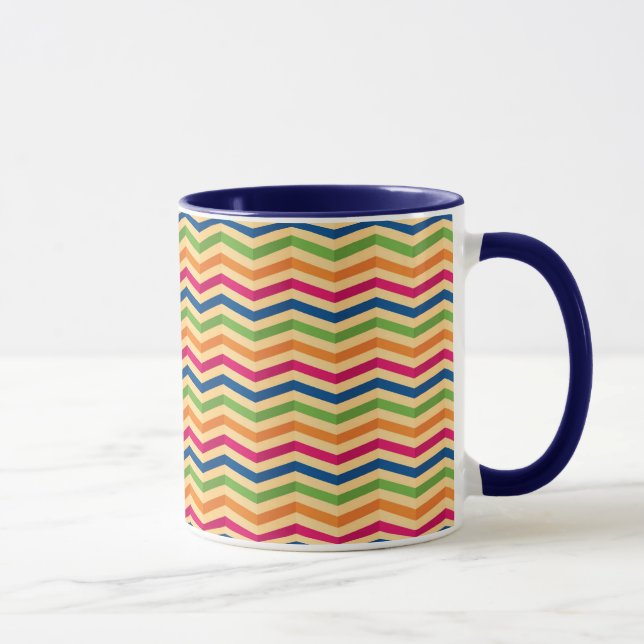 Taza Fondo con rayas en retro (Derecha)