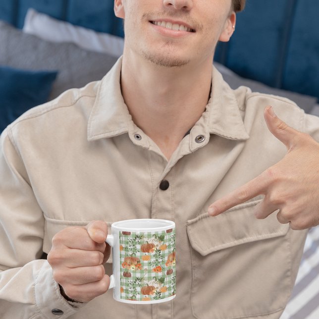 Taza Fondo de calabaza para Purpurina de acuarela (Watercolor Glitter Pumpkin Backgrounds Mug)