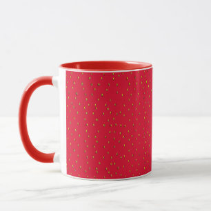 Taza Fondo de fresa rojo