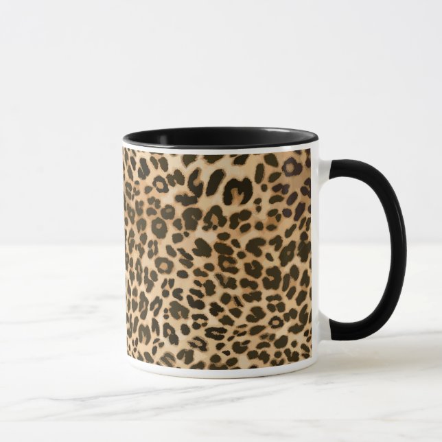 Taza Fondo de impresión de leopardo (Derecha)