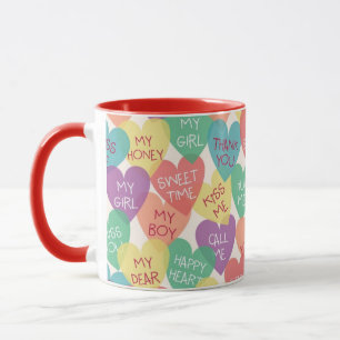 Taza Fondo de la forma del amor
