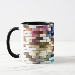 Taza Fondo de ladrillo de pared de color