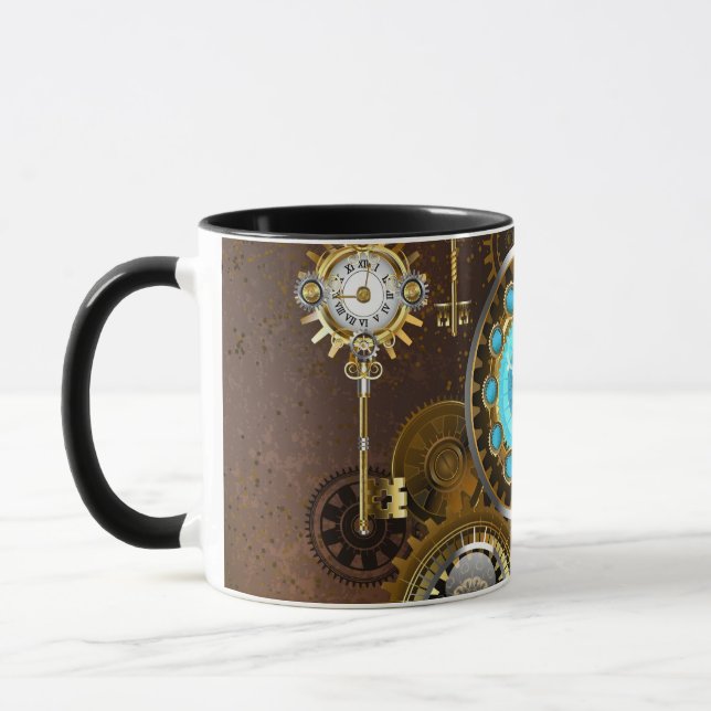 Taza Fondo de roscas de vapor con lentes turquesas (Izquierda)
