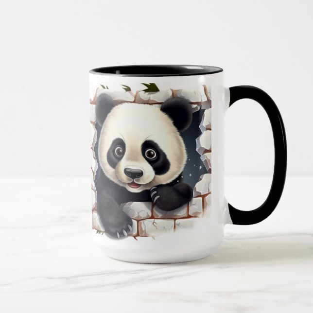 Taza fondo del oso panda (Derecha)
