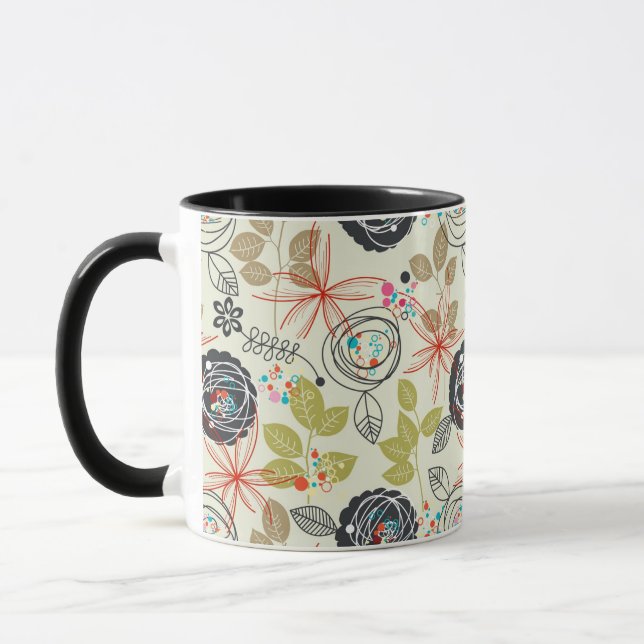 Taza Fondo floral 2 (Izquierda)